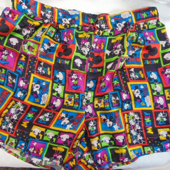 Good Night Mickey Other - Vintage Good Night Mickey Silk Sleep Boxer Shorts